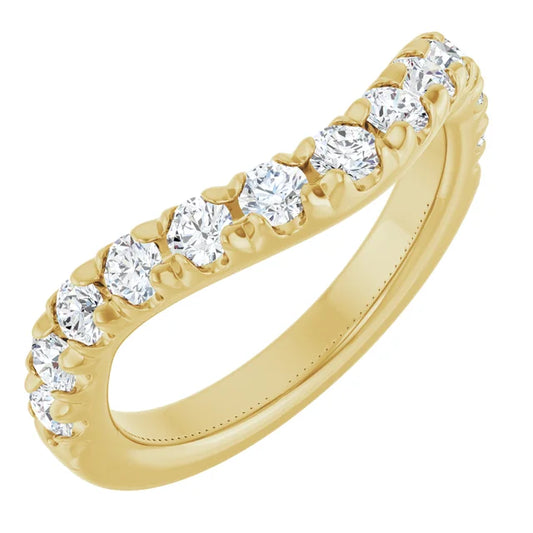 curved band - grown diamond