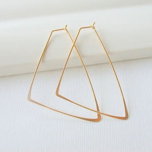 triangle shape hoop earrings