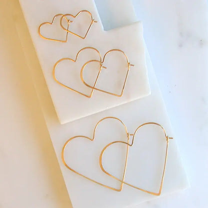 heart shape hoop earrings