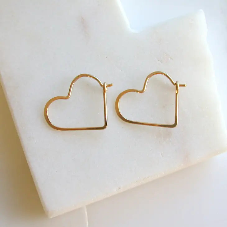 heart shape hoop earrings