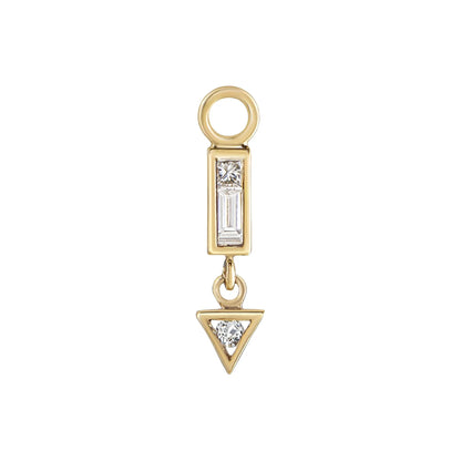 métier / mini az 2.1 gemstone plaque charm - single