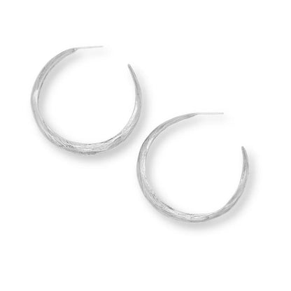 reyes carved post hoop earrings