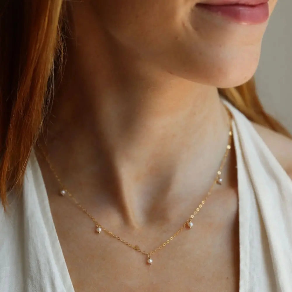 delicate pearl necklace