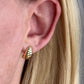 croissant post hoop earrings