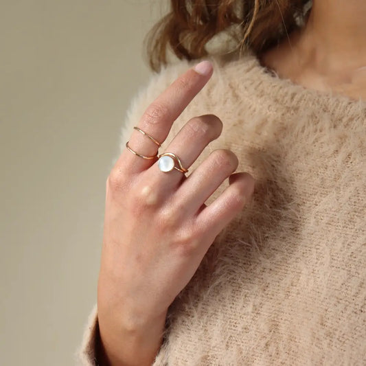 mother of pearl ring