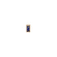 métier / mini bezel-set baguette gemstone stud earring - single