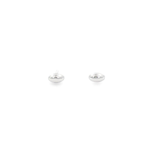 puffed oval stud earrings