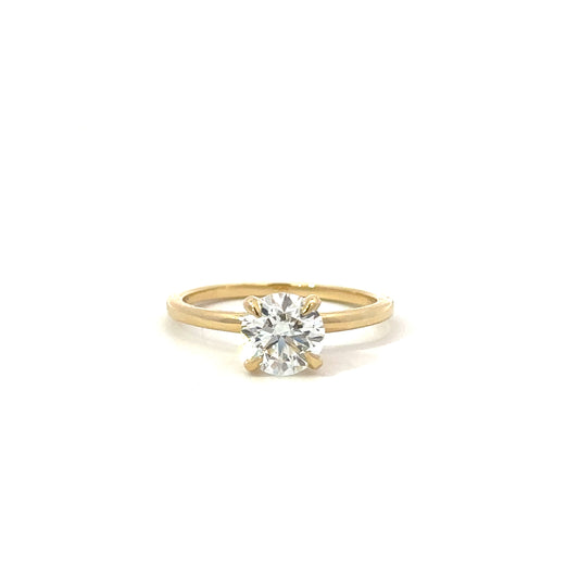 vera round solitaire ring - grown diamond