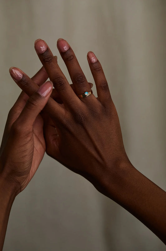 wwake / small opal monolith ring