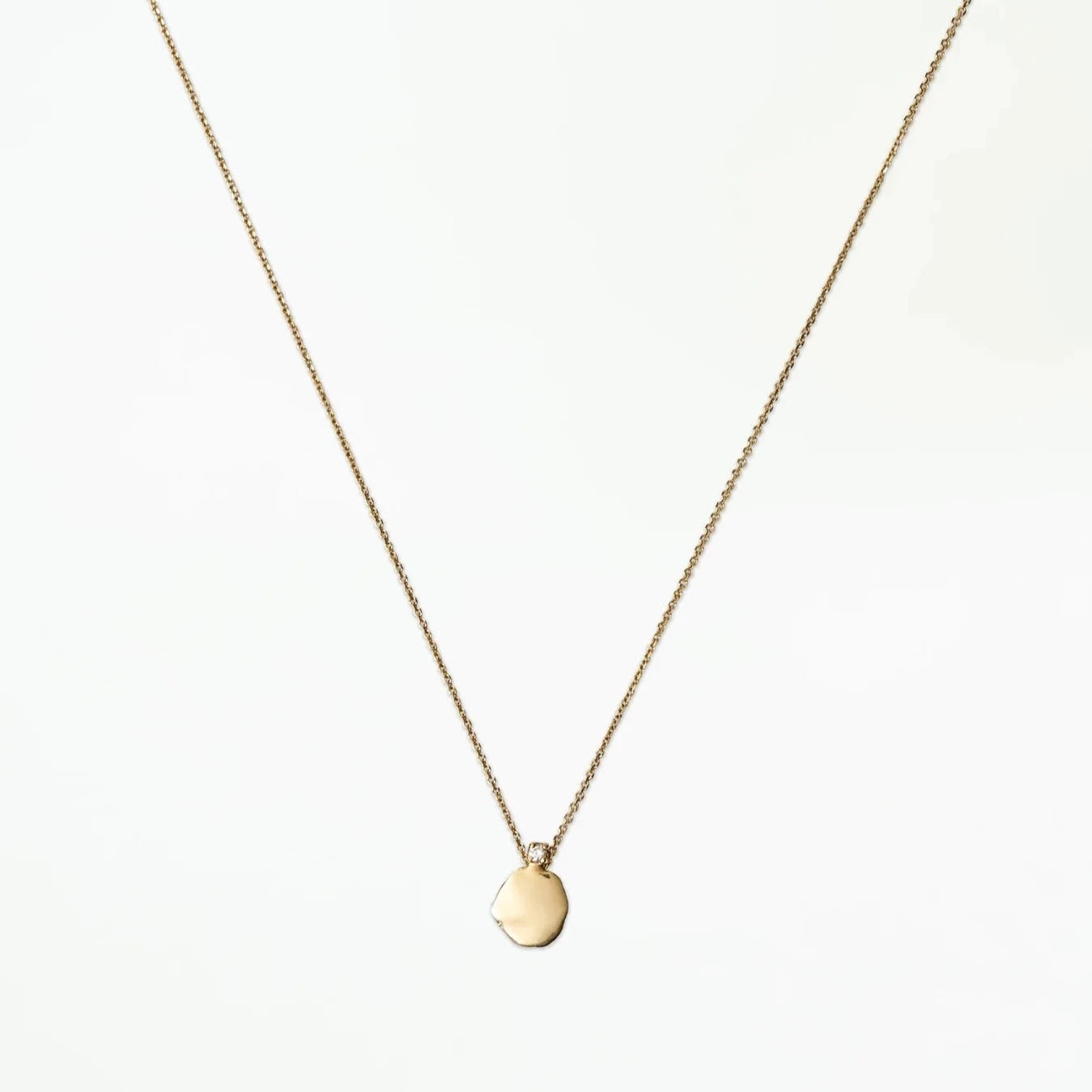 wwake / medium disc necklace - diamond