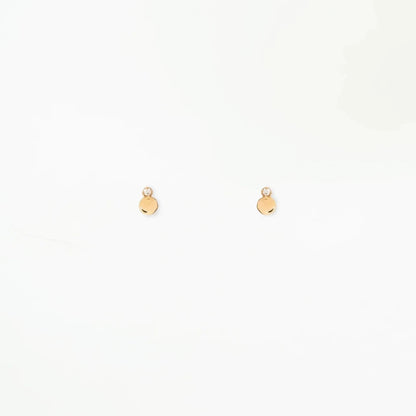 wwake / small disc stud earring - diamond - single