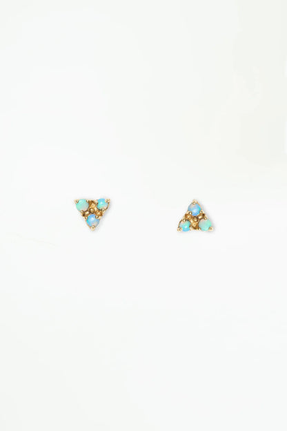 wwake / tri-opal stud earring - single
