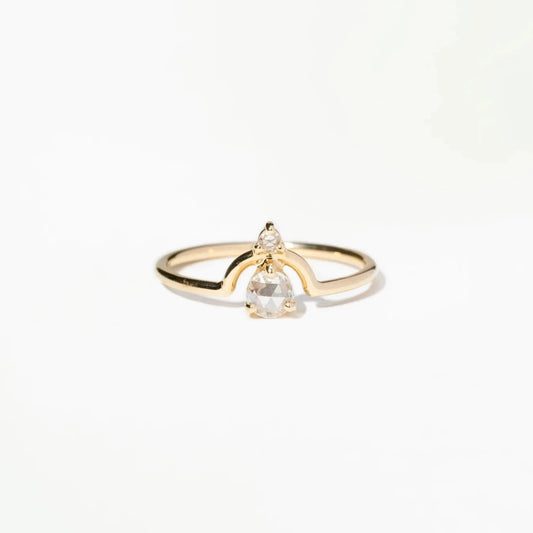 wwake / nestled rose cut diamonds ring