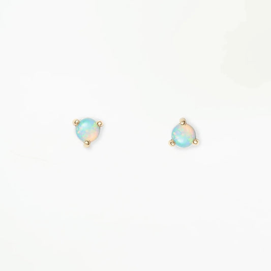 wwake / large opal stud earring - single