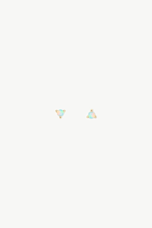 wwake / small opal stud earring - single