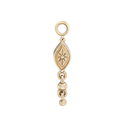 métier / dala droplet beaded plaque charm - single