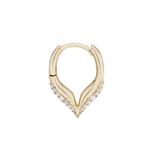métier / diamond dala lantern clicker hoop earrings