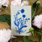 botanica paper co. / mini linen journal - blue flora