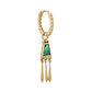 métier / beaded clicker hoop earring - single