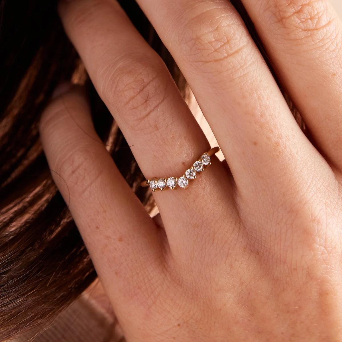 angelina ring band - natural diamond