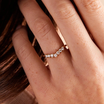 angelina ring band - natural diamond