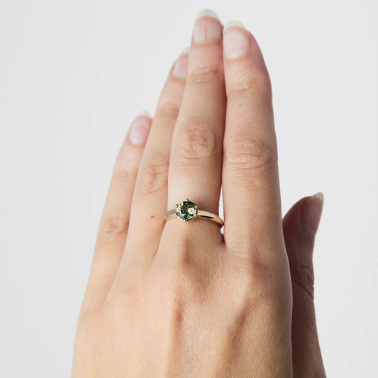 leigh round australian sapphire ring
