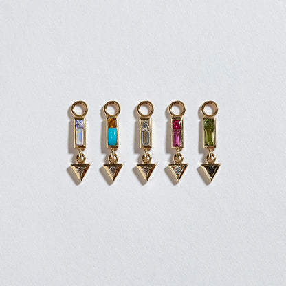 métier / mini az 2.1 gemstone plaque charm - single