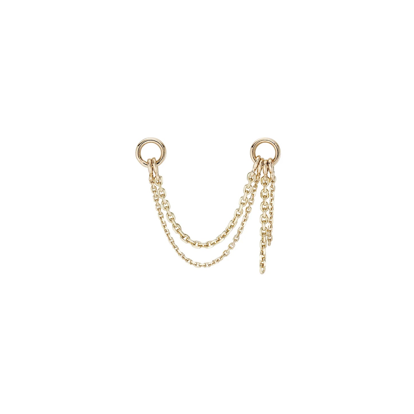 métier / double dangling chain add on chain plaque charm - single