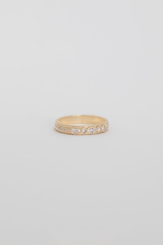 trillion & square diamond detail ring