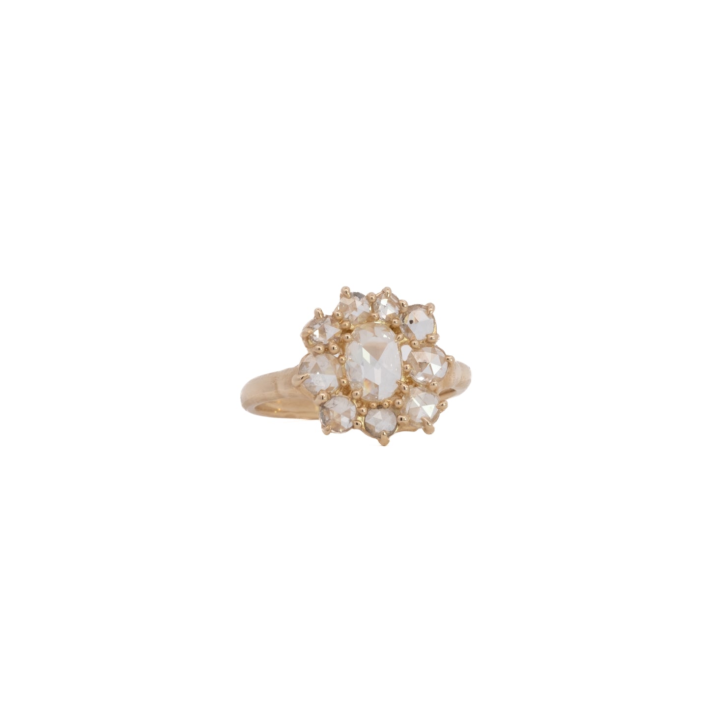 cluster halo ring - natural diamond