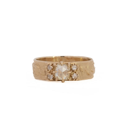 venus ring band - natural diamond