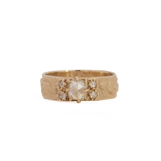 venus ring band - natural diamond