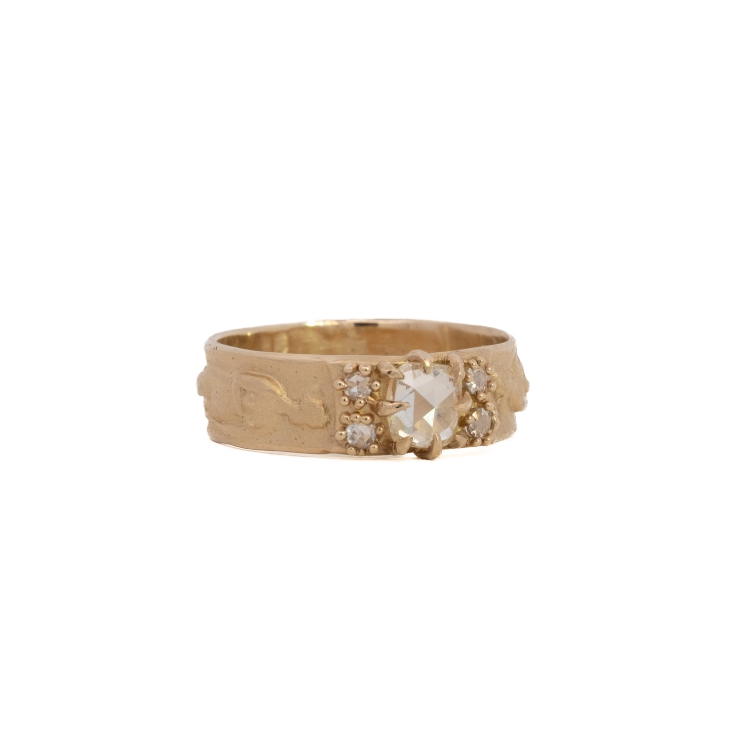 venus ring band - natural diamond