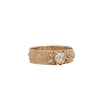 venus ring band - natural diamond