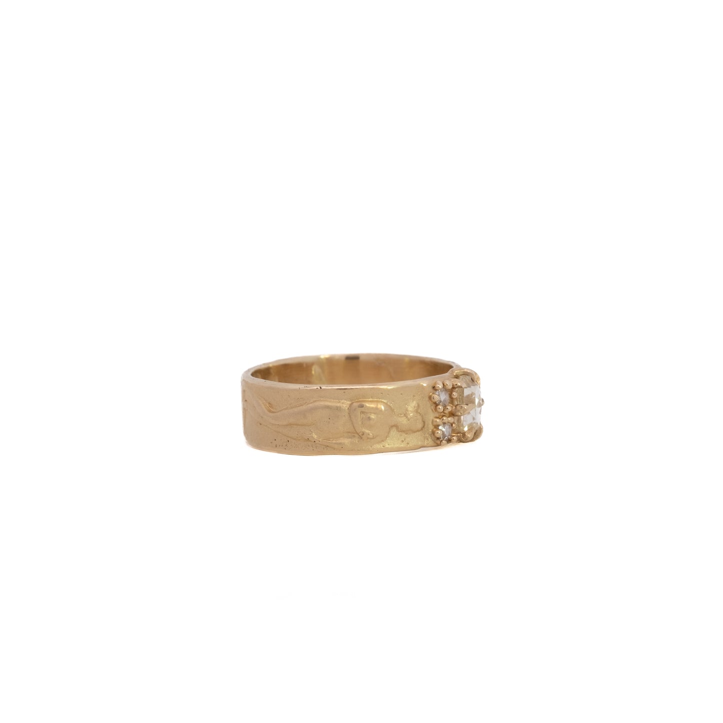 venus ring band - natural diamond