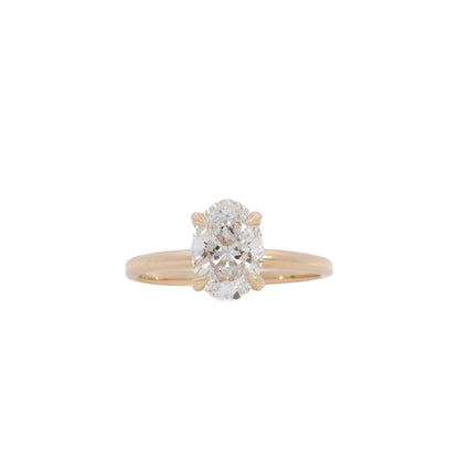 vera oval solitaire ring - grown diamond