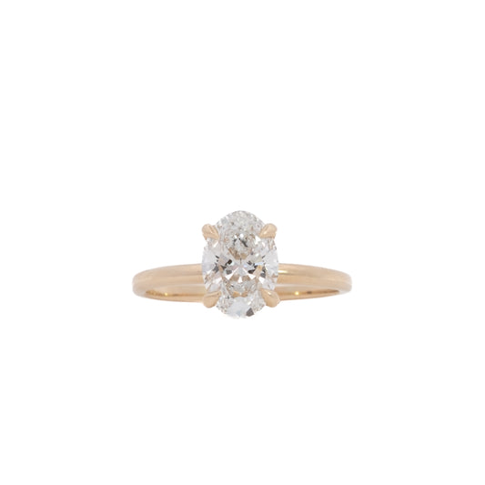 vera oval solitaire ring - grown diamond