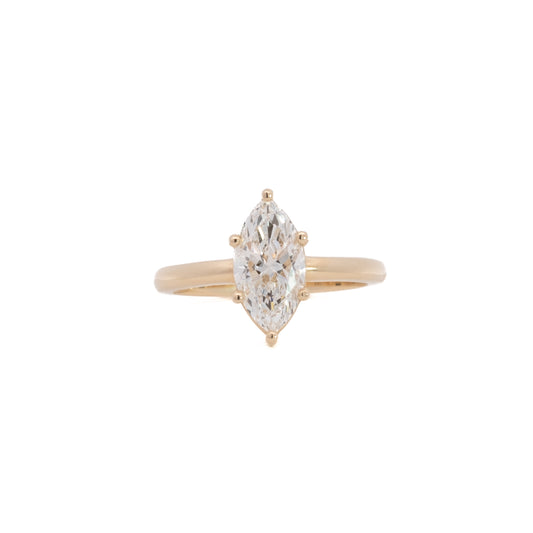 astrea marquise solitaire ring - grown diamond