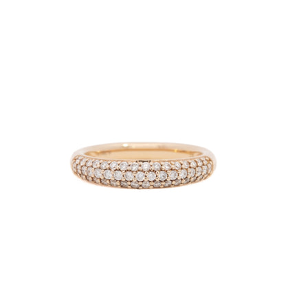 pavé dome ring - grown diamond