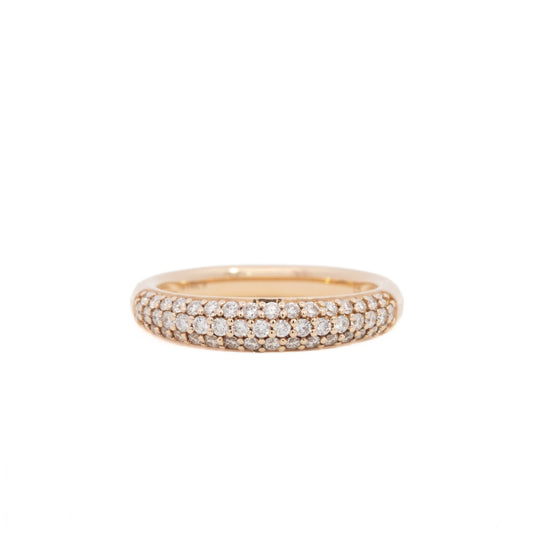 pavé dome ring - grown diamond