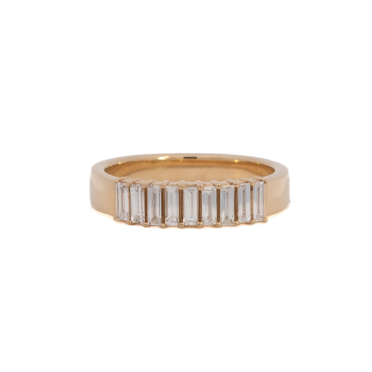 baguette wide band - grown diamond