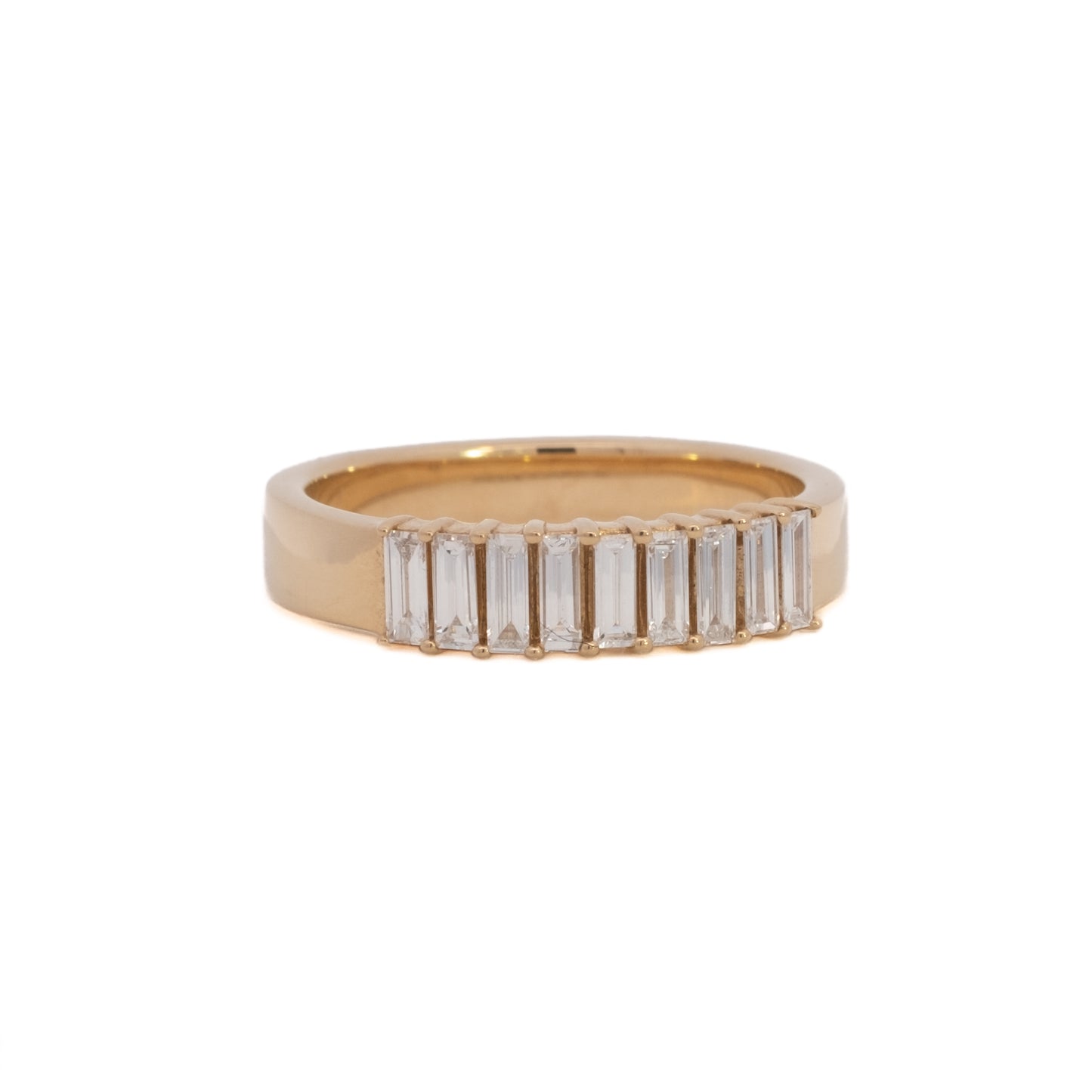 baguette wide band - grown diamond