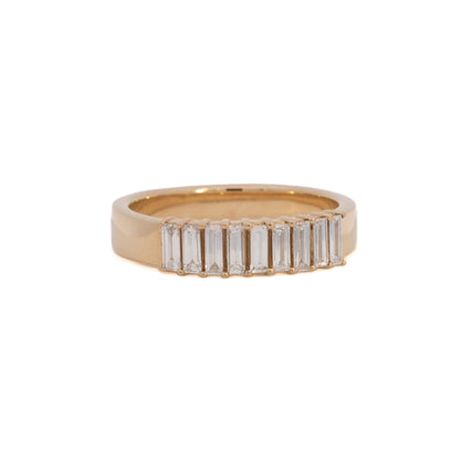 baguette wide band - grown diamond