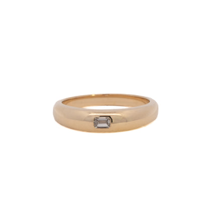 baguette dome ring - grown diamond