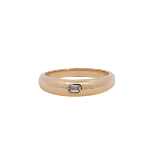 baguette dome ring - grown diamond
