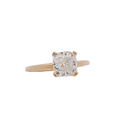 selene cushion solitaire ring - grown diamond