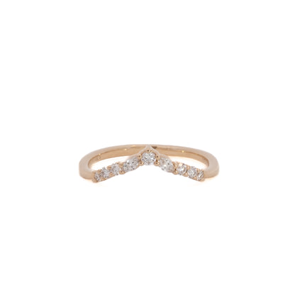 multi-shape contour ring band - grown diamond