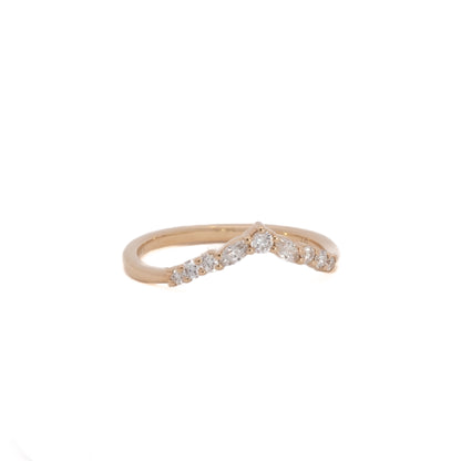 multi-shape contour ring band - grown diamond