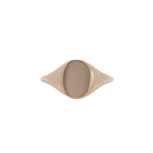 oval signet ring - 10k