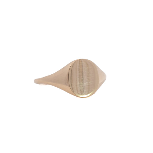 oval signet ring - 10k
